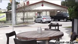Hot Czech babe banged in public for cash