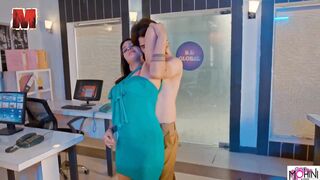 Indian beautiful young milf fucked by office peon to get promotion