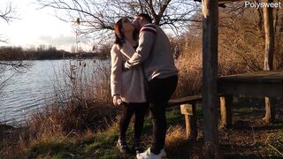 Public blowjob and pegging near the lake