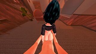 POV Fubuki Tatsumaki shows me her ass so I don't stop until I fill her with cum