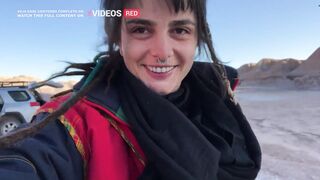 Having sex in an abandoned bus in the desert!