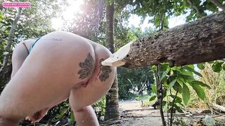 When I pee in the woods I seriously think about sticking this log of wood up my ass because it was itching