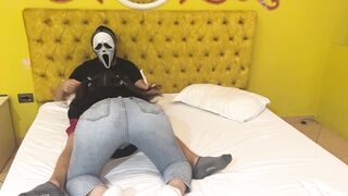 Ghostface gets free blowjob for halloween