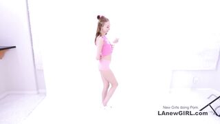 Cute Teenager practices her sexy teases New Girl Audition