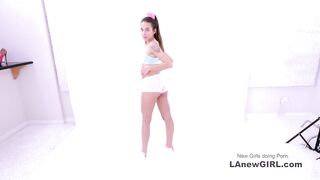 Super Cute New Girl has intense orgasm at her modeling audition