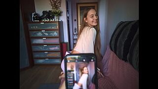 Sexy Step Sister Asks For Help Taking Erotic Photos For Her Boyfriend