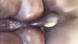 Eating the widow's pussy and ass at her husband's wake