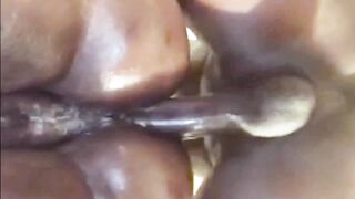 Eating the widow's pussy and ass at her husband's wake