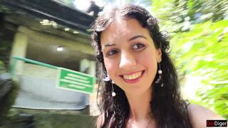 Cum on Face in Public Locker Room and Cumwalk at the Waterfall