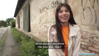 Public Agent Horny slim babe is fucked hard in the back of a transit van