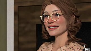 Horny Colledge boy fucks his Uncle's New hot Nerdy wife