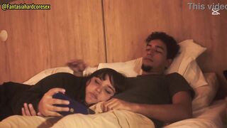 Watching a movie with my stepsister and I couldn't help but put my penis in her mouth when she lay on my legs