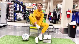 Compilation: showing my boobs in the store