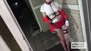 Tiny Redhead Gets Her Asshole Blown Out By Guy She Met Online
