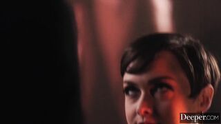Deeper. Petite Submissive babe takes on huge cock