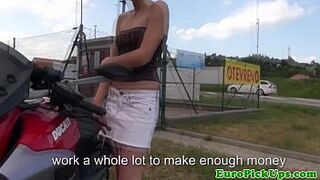 Publicsex amateur drinking cum outdoors