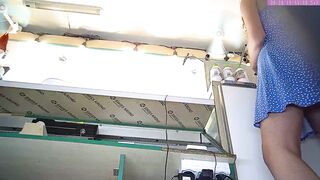 Sexy blonde step sister voyer camera upskirt at work part 17