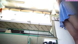 Sexy blonde step sister voyer camera upskirt at work part 17