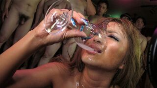 Japanese fuck doll, Kurea Muto got gangbanged last night, un