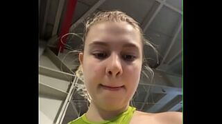 Training and masturbate in the gym