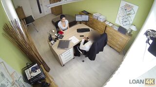 LOAN4K. Seductive masseuse pleases loan agent right in his office