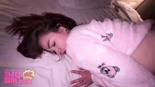 STEPSISTER DREAMS ABOUT STEPBROTHER WHILE HE FUCKS HER AND CUM INSIDE