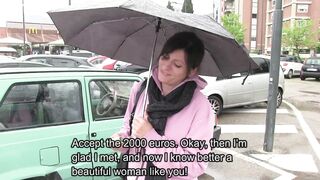 For 2000€ Italian MILF cheats on her husband with a stranger - English subtitles
