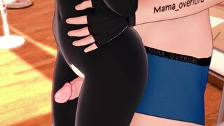 Girlfriend dresses up as an enderman to play in her bed (3D hentai) (minecraft)