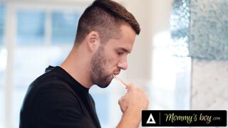 MOMMY'S BOY - Stacked Redhead MILF Lauren Phillips Gives Hung Stepson Good Morning Fuck Before Work