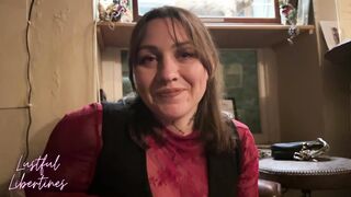 Creampie mature milf wife as she takes a call from her husband
