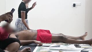 Dick flashing to massage girl