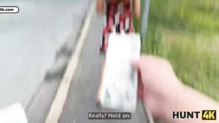 HUNT4K. Red riding hood is good in sucking big cocks and riding them