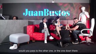 Porn legend Nacho Vidal teaches how to have a threesome with two beautiful whores in Juan Bustos Show