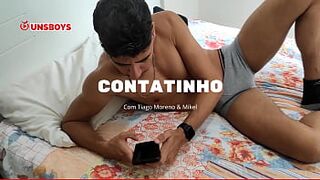 Boy waits for girlfriend to go out to call GRINDR boy to have sex l Watch full UNSBOYS.COM