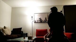 Ass up door open bottom is bareback fucked by latino bull who cums three times