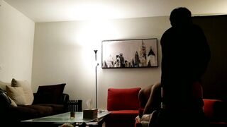 Ass up door open bottom is bareback fucked by latino bull who cums three times