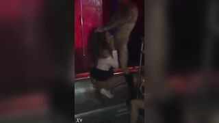 Venezuelan from Caracas in a nightclub sucking a striper's cock