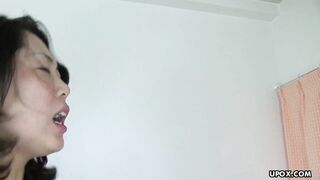 Asian brunette bitch getting her ass fucked like a slut