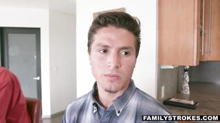 Busty stepmom ride her stepsons big cock