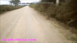 (Onlyfans.com/heatherdeep) Heather Deep 4 wheeling on scary fast quad and Peeing next to horses in the jungle
