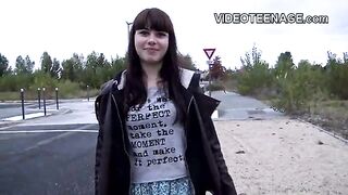 18 years old teen Luna first nude casting