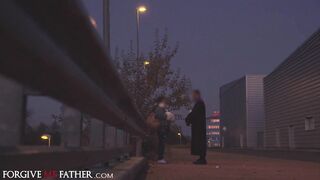 DEVIANTE - Big Tits Curvy Babe Has Big Ass Oiled and pussy fucked in a van