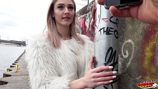 GERMAN SCOUT - Skinny German Becky California First Time Porn Casting at Pick Up in Berlin