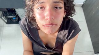 My shy stepsister wakes me up with a nice blowjob H.L.