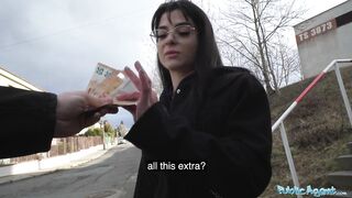 Public Agent Working Girl Sucks Hard on his Big Fat Cock