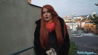 Public Agent Ginger woman is happy to let a stranger fuck her tight wet pussy