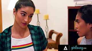 GIRLSWAY - College BFFs Emily Willis & Ember Snow Hard Fuck To Break Their Curse Before Graduation