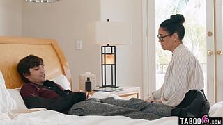 Disabled 18yo guy visited by his mature teacher Dana Vespoli