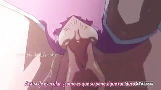 purple hair anime girl