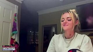 Blonde Sassy Rubs A Dick And Fingers Her Shaved Cunt In Casting!